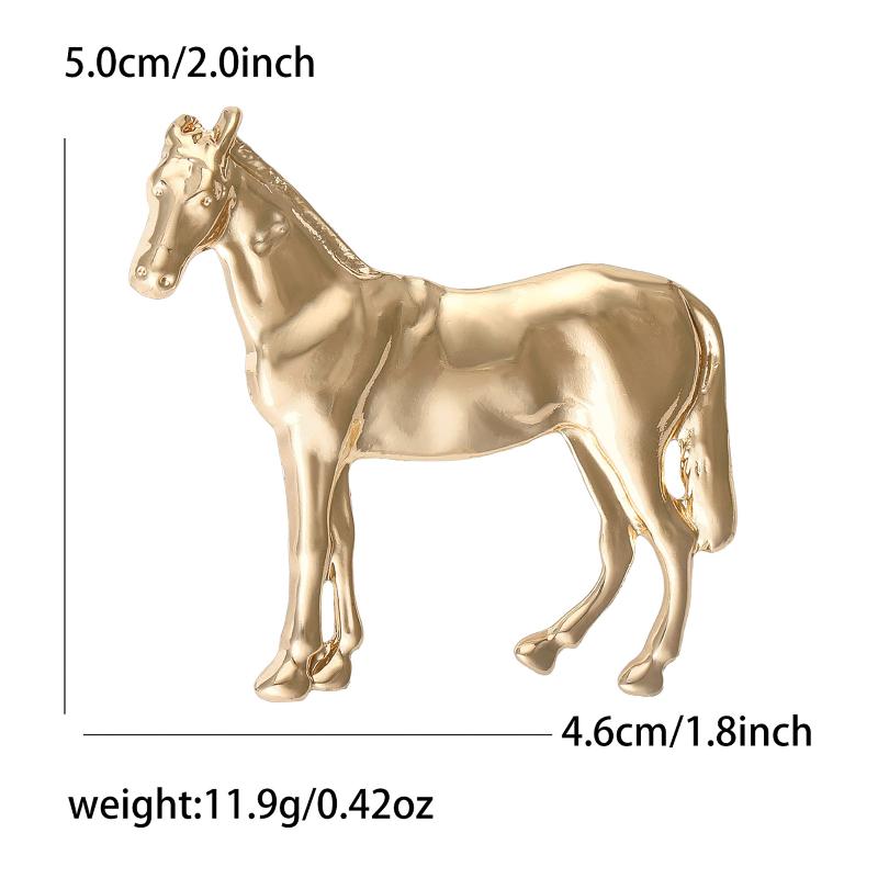 

1 шт. Унісекс Значки з тваринами Глянцеві Брошки Коні для жінок Повсякденні Аксесуари для вечірок Розкішні Подарунки для друзів