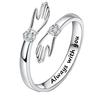 Fashion Hug Rings Adjustable Open Ring Women Temperament Personality Creative Love Hug Ring Lover Mother And Daughter Jewelry