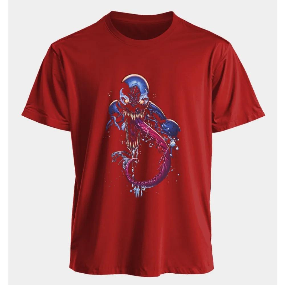 Marvel Mens and Womens Tshirts Venom Summer American Spring and Autumn Casual Sports Trend Harajuku Fashion Short Sleeves