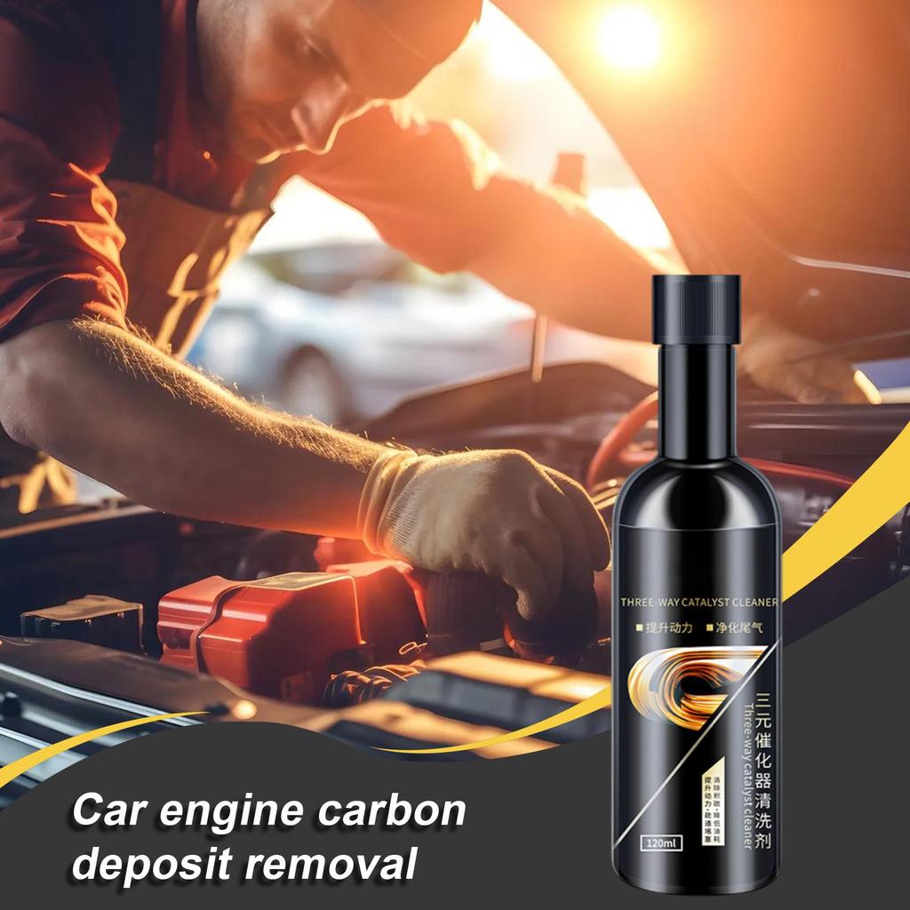 120ml Engine Cleaner Additive Carbon Remover Catalytic Converter Cleaner for Emissions System Automotive Maintenance Restoration