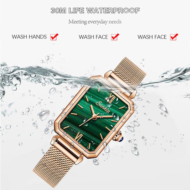 New Brand SUNKTA Women Watch Quadrate Quartz Waterproof ClockPersonality Fashion Female Quartz Wristwatch Relogio Feminino