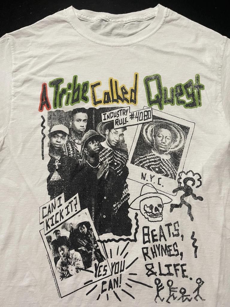 A Tribe Called Quest Can I Kick It 100% Cotton T-shirt Mens Tees Top, White, No Tag - Fits: Small