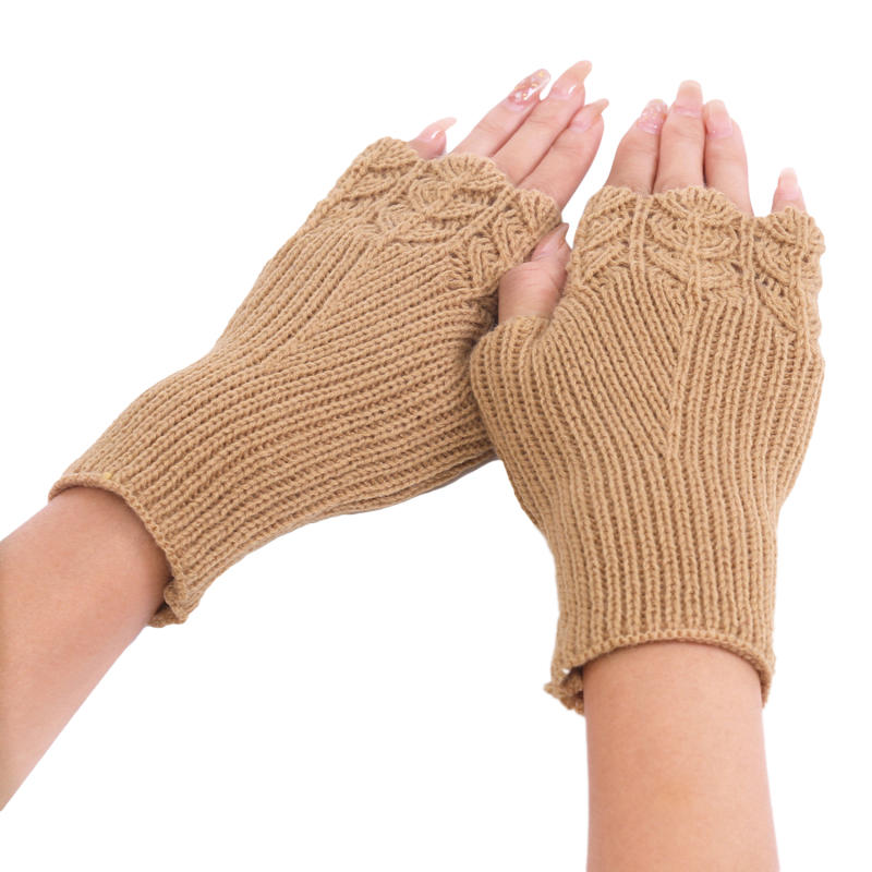 Women Knitted Warm Half Gloves Autumn Winter Fingerless Gloves Arm Sleeve Girls Fashion Casual Accessories Mittens