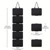 1 Piece Elegant Felt Jewelry Storage Bag - 5-Layer Large Capacity Hanging Storage Bag With Folding Designsuitable For Earringspe