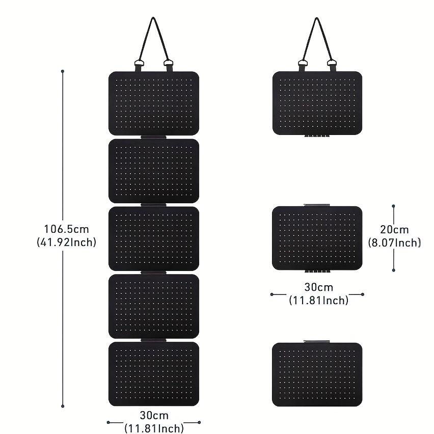 1 Piece Elegant Felt Jewelry Storage Bag - 5-Layer Large Capacity Hanging Storage Bag With Folding Designsuitable For Earringspe