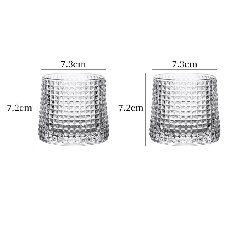 

4pcs/2pcs/1pcs Irregular Whiskey Glass 160ml Spinning Cup Rotating Beer Brandy Cocktail Drinking Tumbler Down Glass Wine Cups 160ml