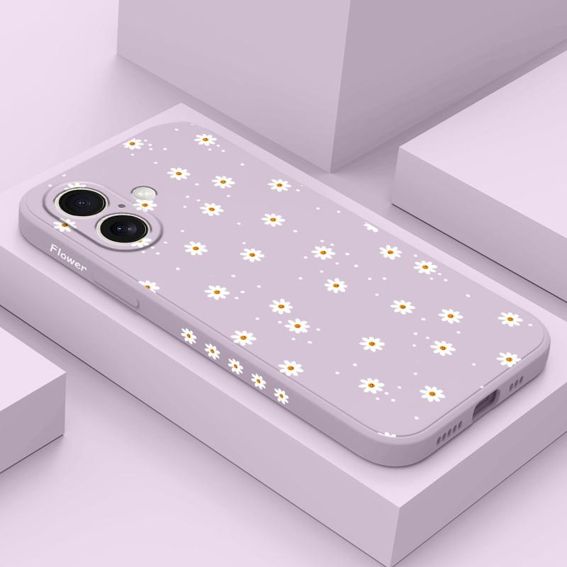 Floral Daisies Phone Case For iPhone 17 17 Air 16 16e 15 14 13 12 11 X XR XS Plus Pro Max Mini Silicone Cover