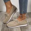 Woman Flats New Lace-up Slip On Sneakers Woman Mesh Light Weight Slip-on Flat Lace-up Shoes Ladies Comfortable Walking Loafers