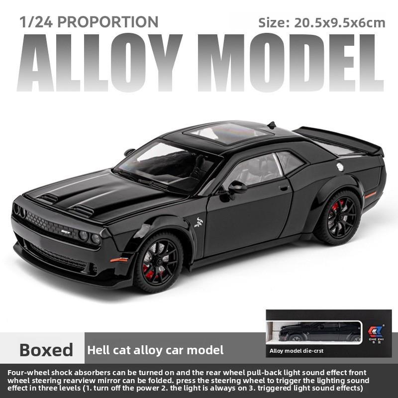 Challenger Alloy Simulation Srt Hellcat Model Toy With Lighting Function