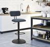 Bar Stool With Lift Light Navy Cm 41X47,5X85-106,5(Seat Cm 61-83) Set 2Pcs