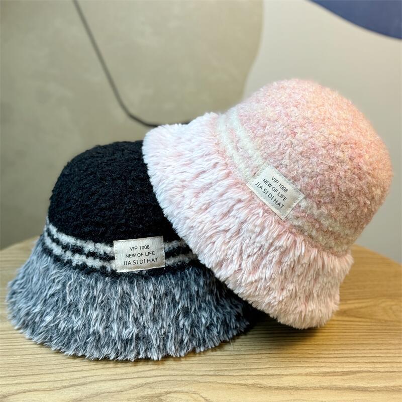 Knitted Fisherman Hat for Women In Autumn and Winter Cold Proof and Warm Ear Protecting Basin Hat Versatile Face Showing Small Woolen Hat