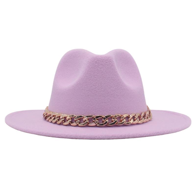 

Acrylic Chain Men S And Women S Multi-Colored Stage Hat Woolen Felt Hat Jazz Top Hat Hat M（56-58cm）