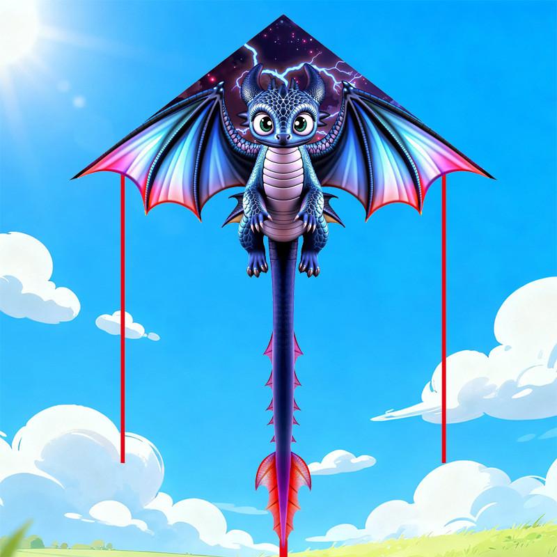 Dragon Kite With Polyester Material And Glass Fiber Frame For Kids And Outdoor Flying