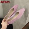 Fashion Luxury Fashion Shallow Women Flats With Shoes Casual Female Soft Footwear Slip On Ladies Flats Shoes