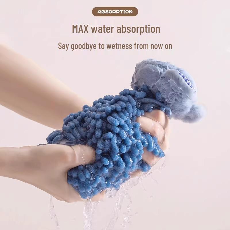 Children's Hanging Chenille Hand Towel: Thick, Absorbent, Odor-Resistant, Lint-Free, Quick-Dry.