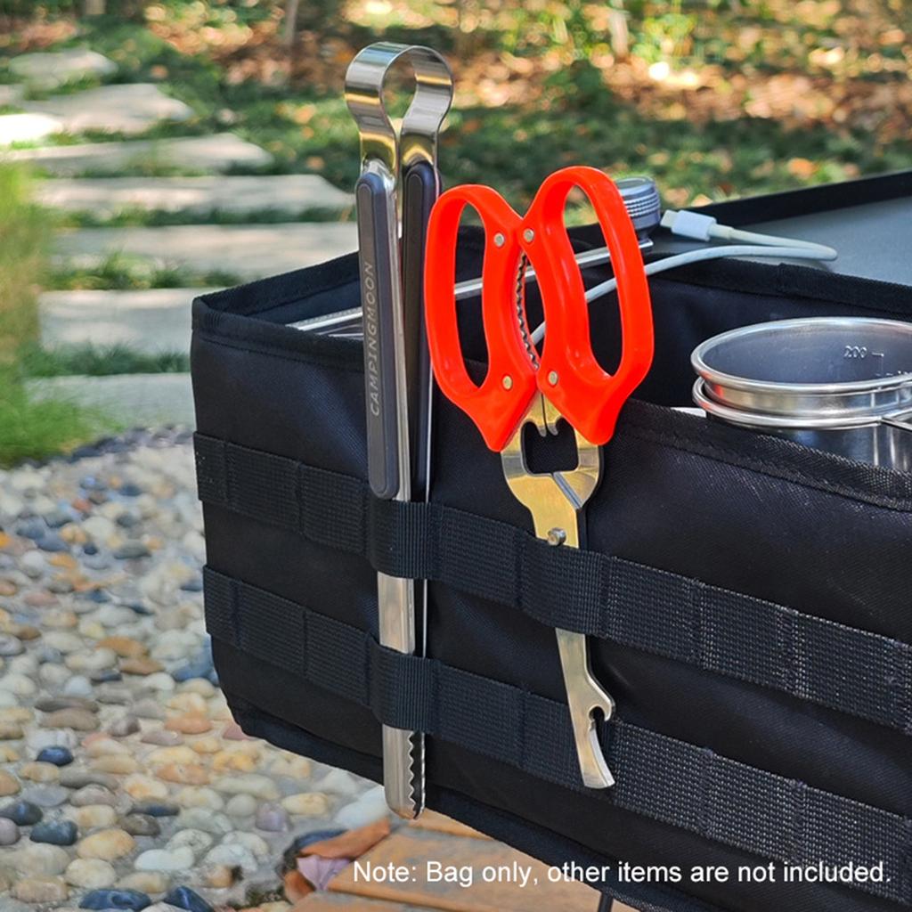 1 stück Faltbare Seite Hängen Tasche Nacht Lagerung Organizer Für Camping Klapptisch Outdoor Wandern Picknick Ausrüstung Tragbare