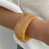 DIEZI 3-Stil Übertriebene Harz Breite Armreifen Mode Hip Hop Goldfarbe Geometrisch Schwermetall Armreifen für Damen Armband Herren