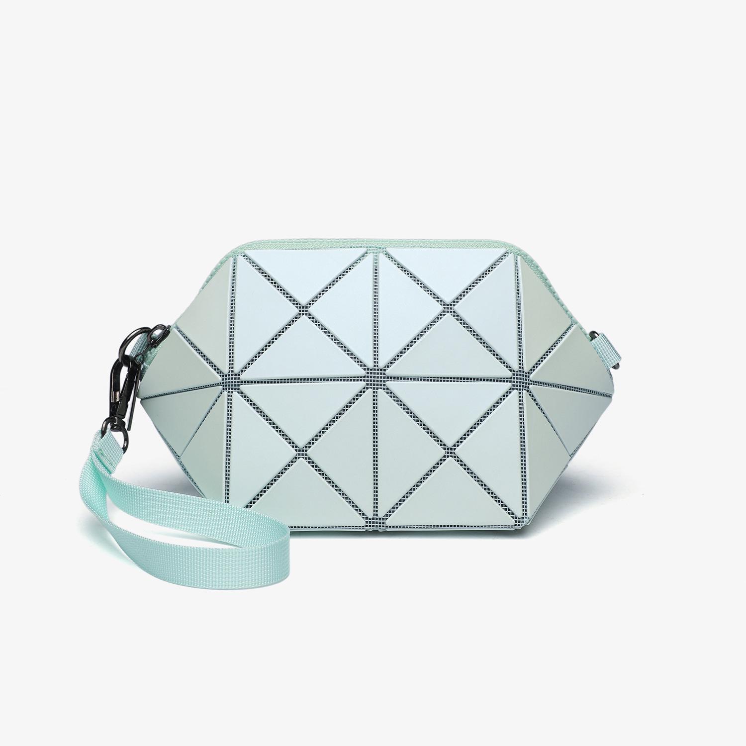 

2025 Геометрическая ромбовидная сумка кроссбоди-ракушка с кошельком для монет светло-зеленый