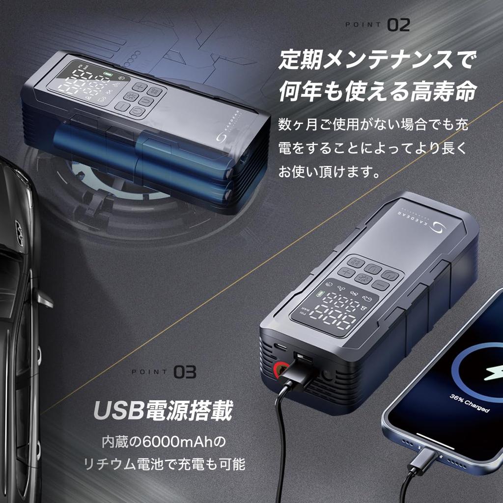 Kaedear Automotive Electric Air Pump for and Adjusts Tire and Provides Tire Features Include a Mobile Function and LED Model Cars, Motorcycles,