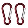 2Pcs Aluminum Alloy D Shaped Carabiner Spring Snap Clip Hooks Latch Hooks