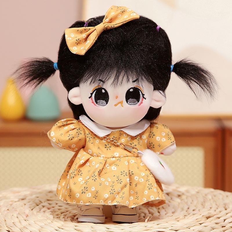 20cm Cotton Doll Plush Doll Girl Celebrity Doll Gift for Girls with Clothes and Bags