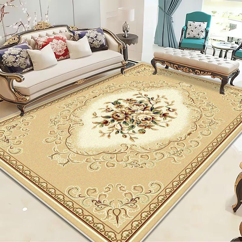 European Style Luxury Living Room Carpet Home Decoration Sofa Coffee Tables Non-slip Rug Bedroom Children Plush Soft Floor Mat