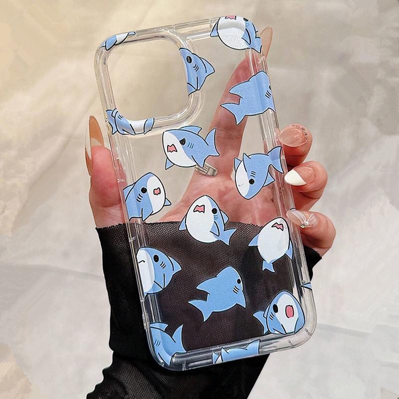 Pink Jellyfish Oceanic Print Phone Case For  Mi 13 12 11 Lite 5G 14 13T 13 12T 12 Poco X6 X5 F5 X3 Pro Airbag Sharks Cover