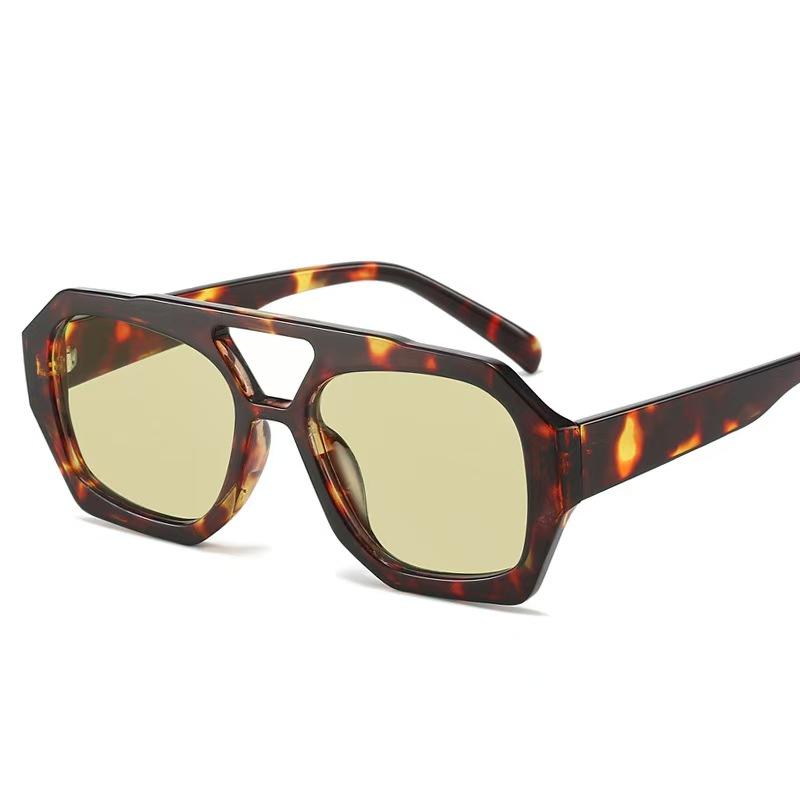 Vintage Women Brand Designer Sunglasses Men Square Shades Eyewear Male Female Outdoor Uv400 Sunglasses Double Beam Eyewear