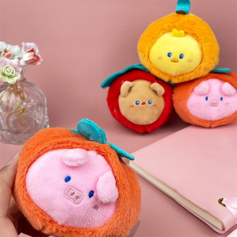 Cute And Cheerful Animal Keychain Plushies Crafted From Short Plush For Accessories Girls