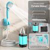 Electric Camping Shower Set with Rechargeable Pump and Water Bag.