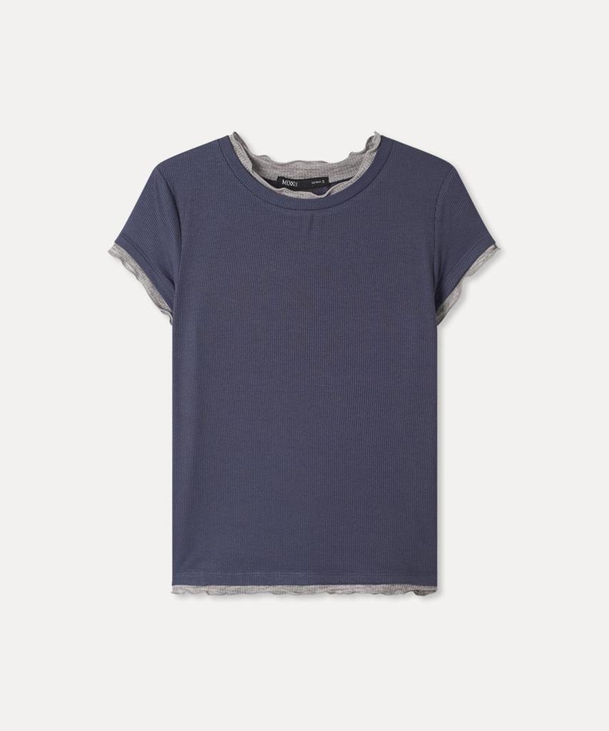 MIXXO Color Block Short Sleeve T-Shirt_Miwhwg739A