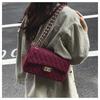 1Pc Ersatile Fashion Niche Large-capacity Tote Bag New Chain Diamond Shoulder Bag High-end Small Fragrant Messenger Bag