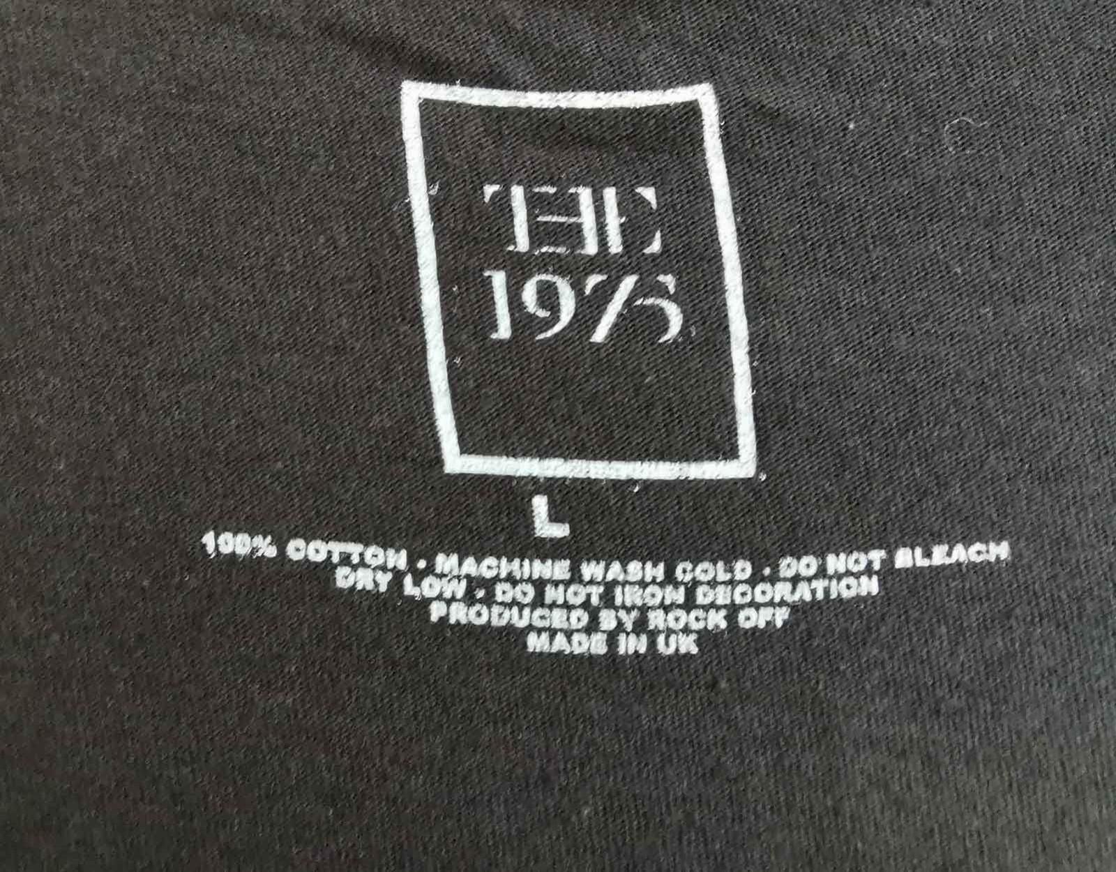 The 1975 T  Neon Sign Glowing Album Tour Band Logo Official Mens New Black Unisex T-Shirt L