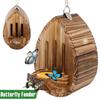 Wood Material Butterfly Feeder Hanging Design Bee Nesting Box New Moth Habitat  Garden