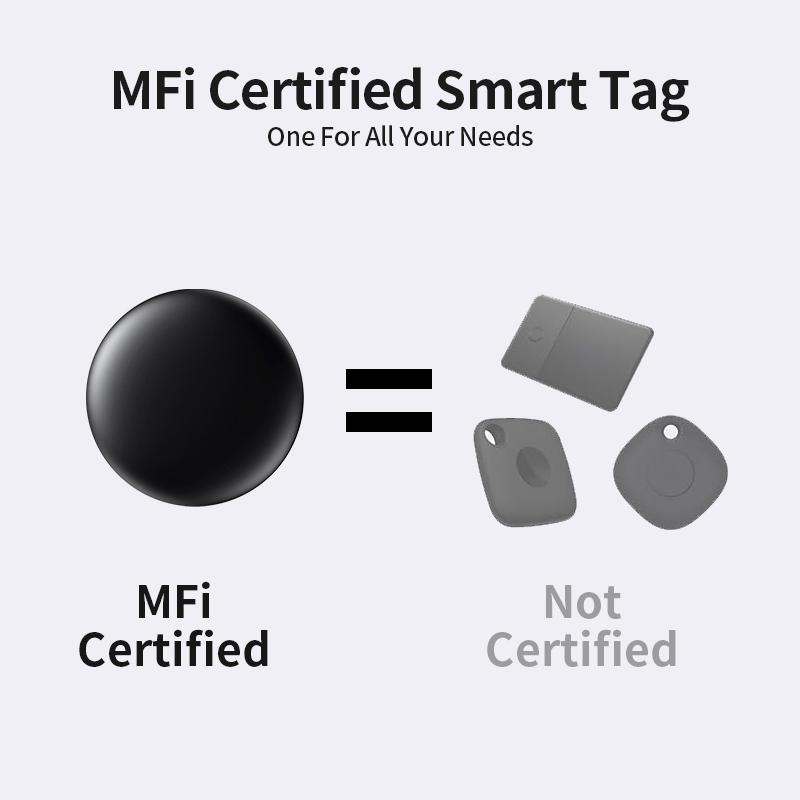 Security Smart Tracker Via Apple Find My Key Bluetooth GPS Tracker For Earbud Luggage MFi Finder IOS Smart Tag Replacement
