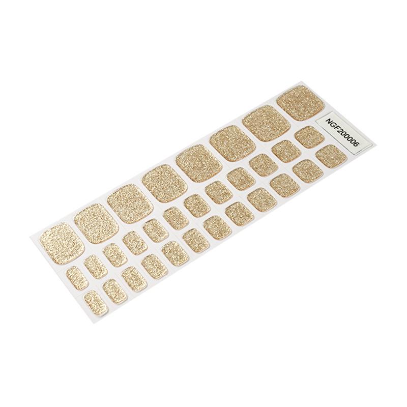 New Glitter Gel Toe Nail Patch, Lamp Nail Polish Glue Nail Patch, Semi-cured Nail Patch Toe Nail Patch