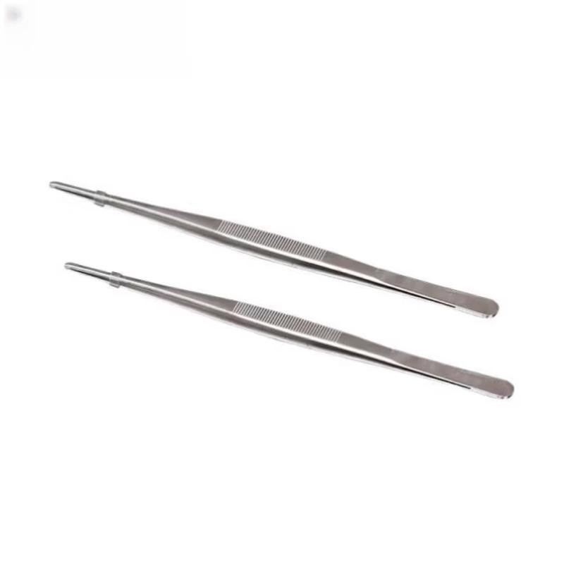 Aokewen 30cm Stainless Steel Straight Tweezers, 5-Pack