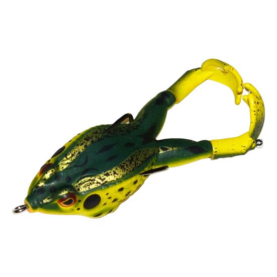 Artificial Lure Fishing Bait Realistic Looking Bright Colors 3D Eyes Compact Portable Topwater Frog Bait Fish Gear for Beginners