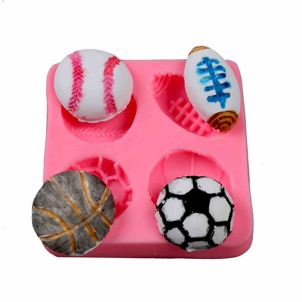 Bakeware Basketball Candle Rugby Fondant Chocolate Making Fondant Mold Baking Tool Cake Decoration