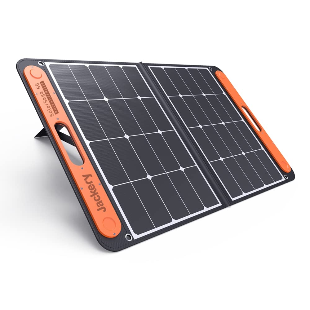 Jackery SolarSaga 60 Solar 68W ETFE Solar Solar Foldable DC DC Portable Power Charger with USB Smartphone and Tablet High Conversion Disaster