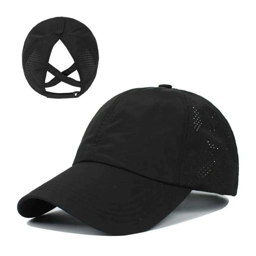 1PC New Style Ponytail Hat Women's Ponytail Baseball Cap Versatile Breathable Quick-Dry Baseball Cap Outdoor Sun Protection Hat