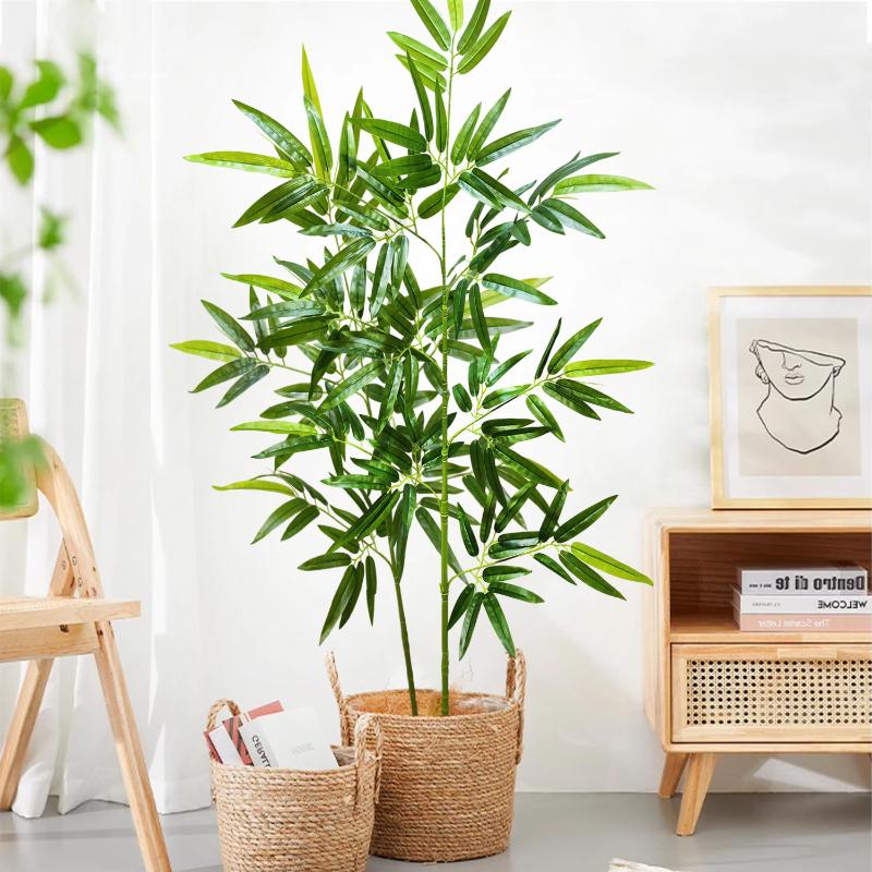 1 Lush Artificial Bamboo Leaf Plant,Low Maintenance,Suitable for Indoor and Outdoor Decoration Perfect for Home,Garden Displays