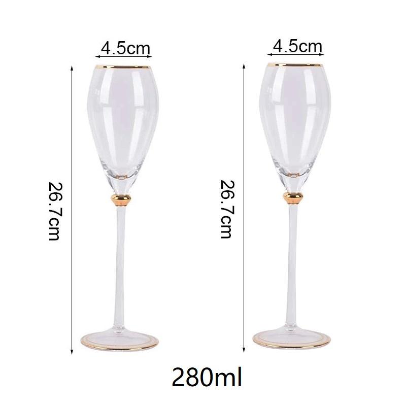 2Pcs 400ml Retro Phnom Penh Wine Glass Crystal Champagne Glasses Goblet Wedding Party Glass Cup Drinkware Valentine's Day Gifts