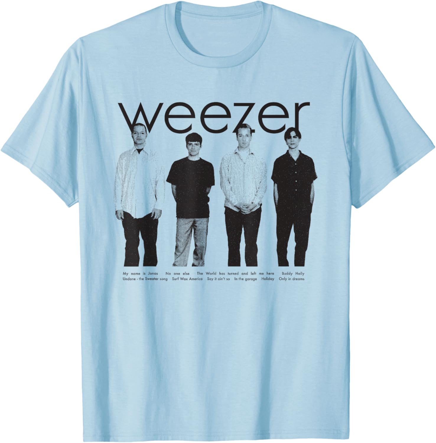 Weezer - Blue Album Anniversary Tracklist  Unisex T-Shirt L
