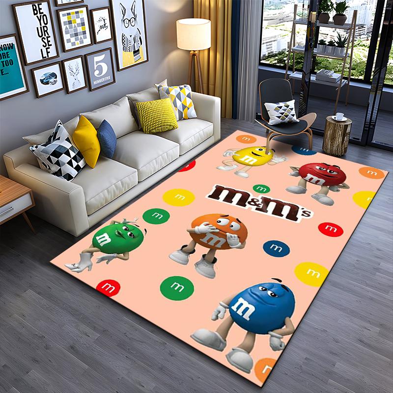 

M&M s Character Printed Carpet with Colorful Polka Dot Pattern Suitable for use as an anti-slip for living room bedroom sofas 40x60cm( 15x23in )