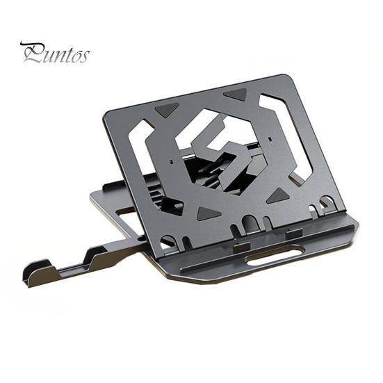 

Подставка для ноутбука с держателем для телефона, регулировка высоты, высокая устойчивость, прочная несущая конструкция, нескользящий держатель для ноутбука чёрный