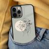 Line Art Sketch Flower Girl Protection Soft Phone Case for iPhone 17 Air 16e Pro max 15 Pro 13 14 Plus 11 12 MagSafe Magnetic