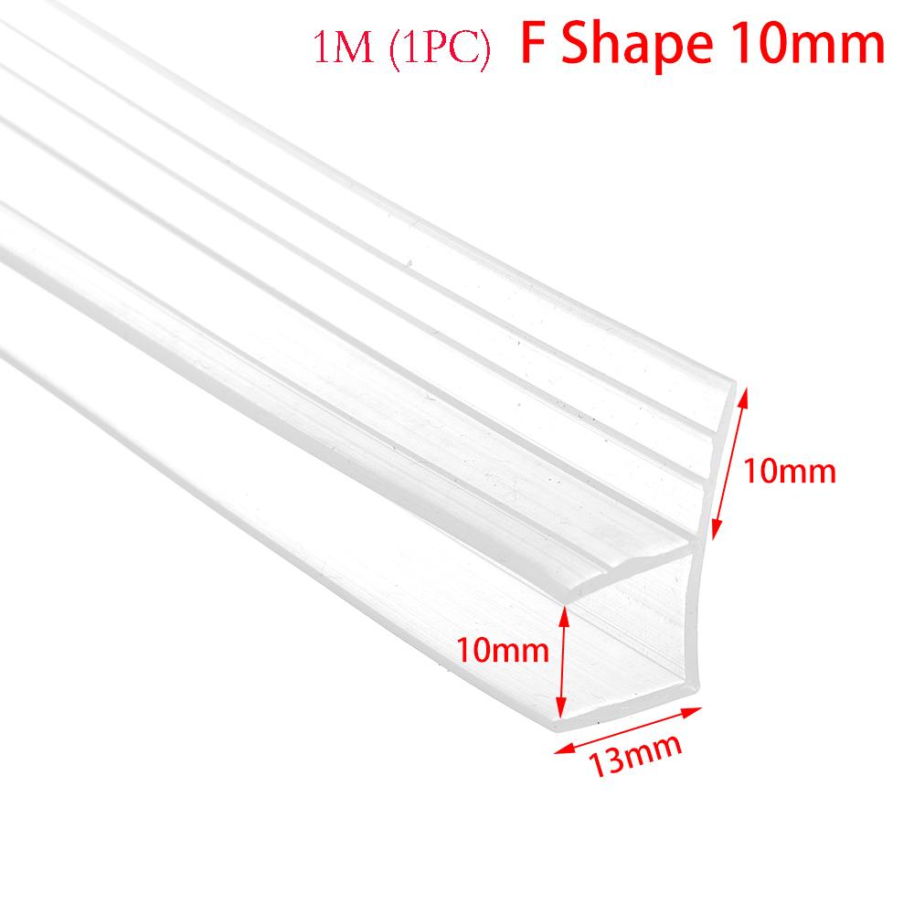 

1M 6-12mm F U h Shape Glass Door Sealing Strips Silicone Rubber For Bathroom Screen Window Glass Door Weatherstrip