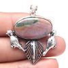 Pendant Ocean Jasper Gemstone Valentine'Day Gift Silver Jewelry 1.75"
