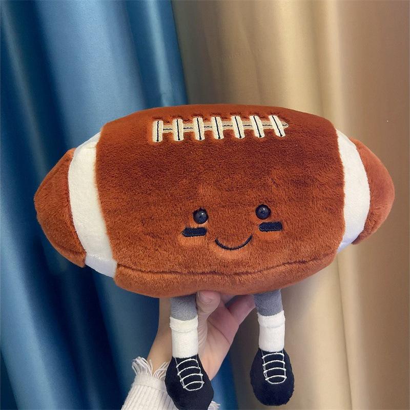 Multisport Plush Doll Pendant: Basketball, Football, Volleyball, Badminton, Rugby, Baseball, Tennis